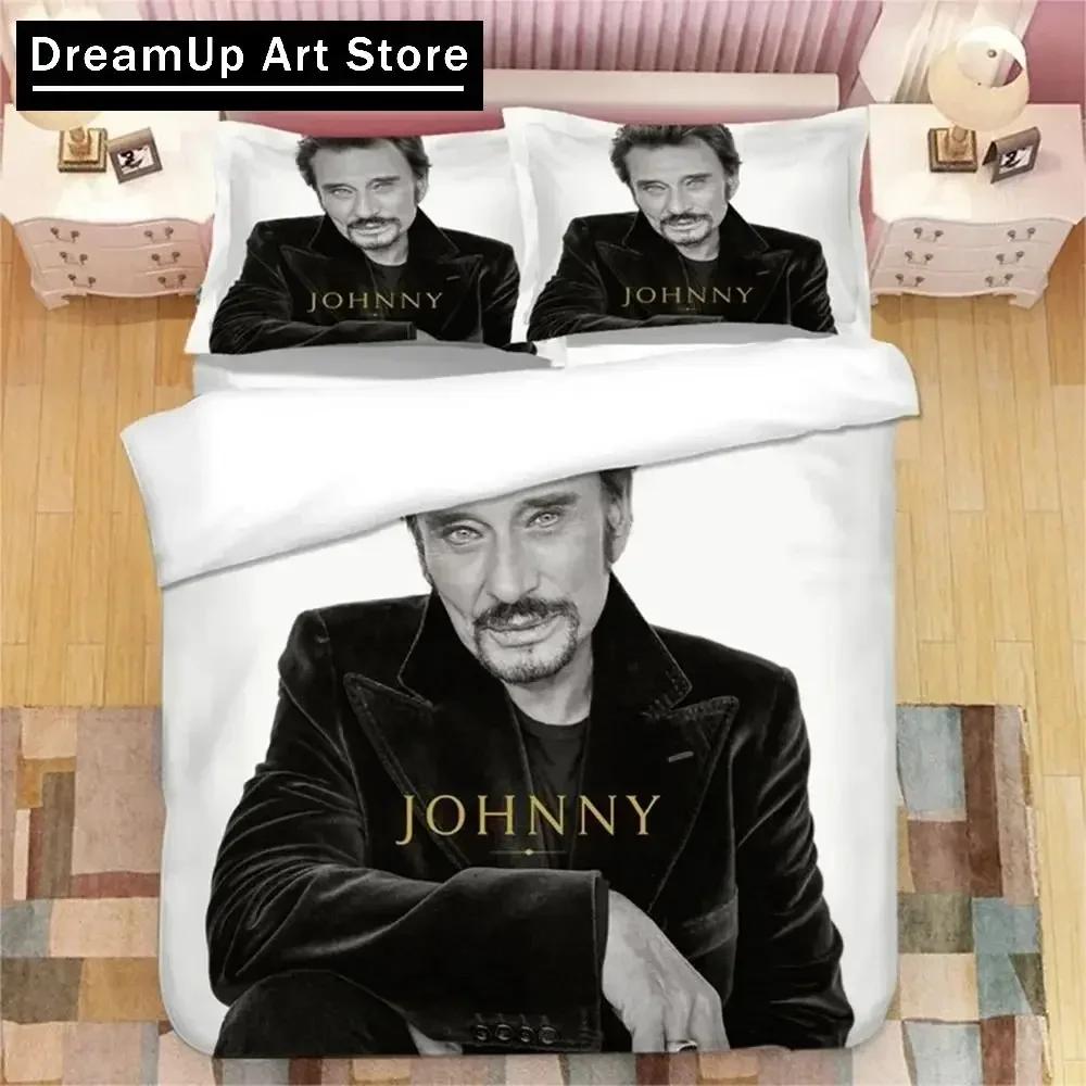 3D Print Fashion Johnny Hallyday Bedding Set Boys Girls Twin Queen Full Size Duvet Cover Pillowcase Bed Adult Bedroom
