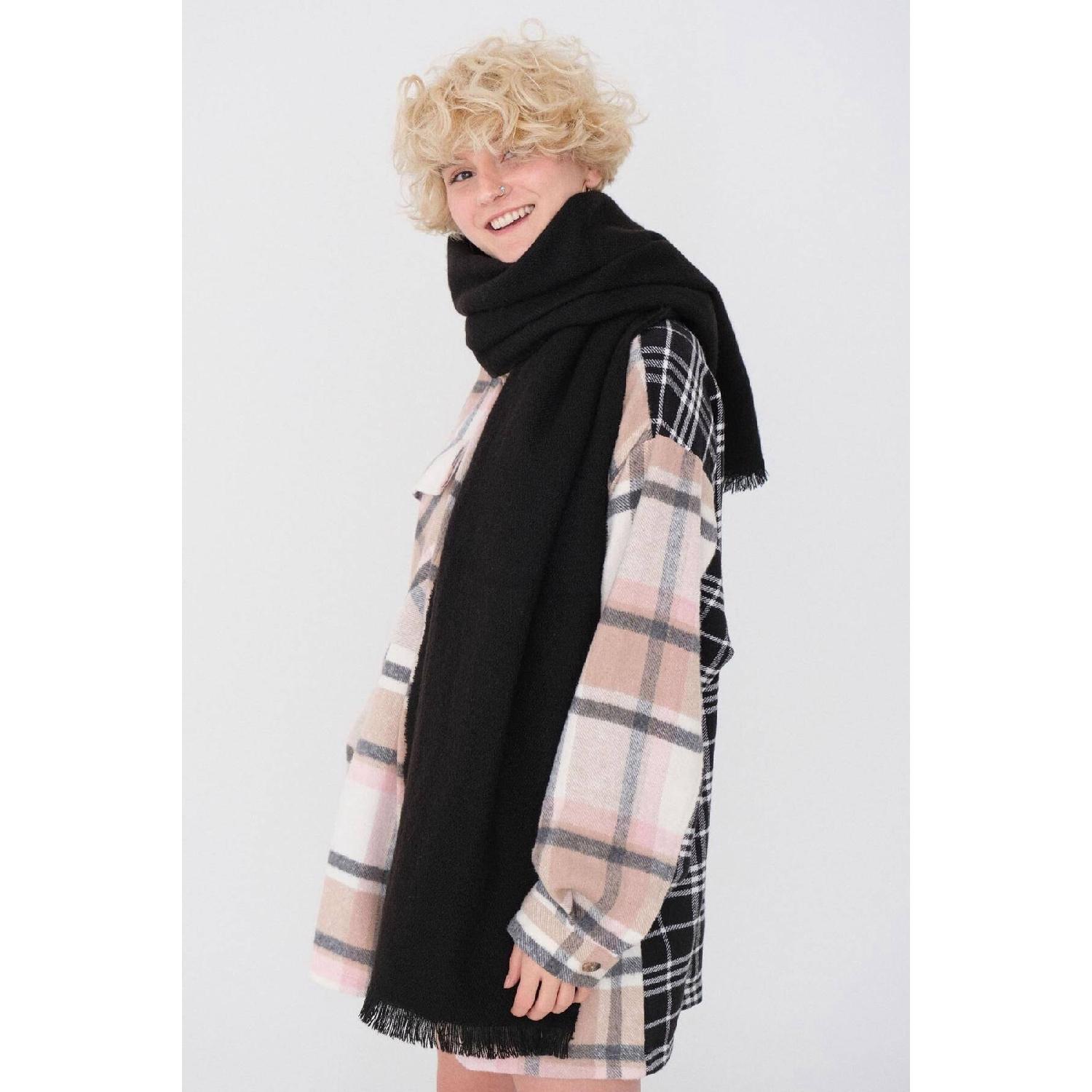 

Длинная мягкая текстурированная шаль Shawl2003-b11