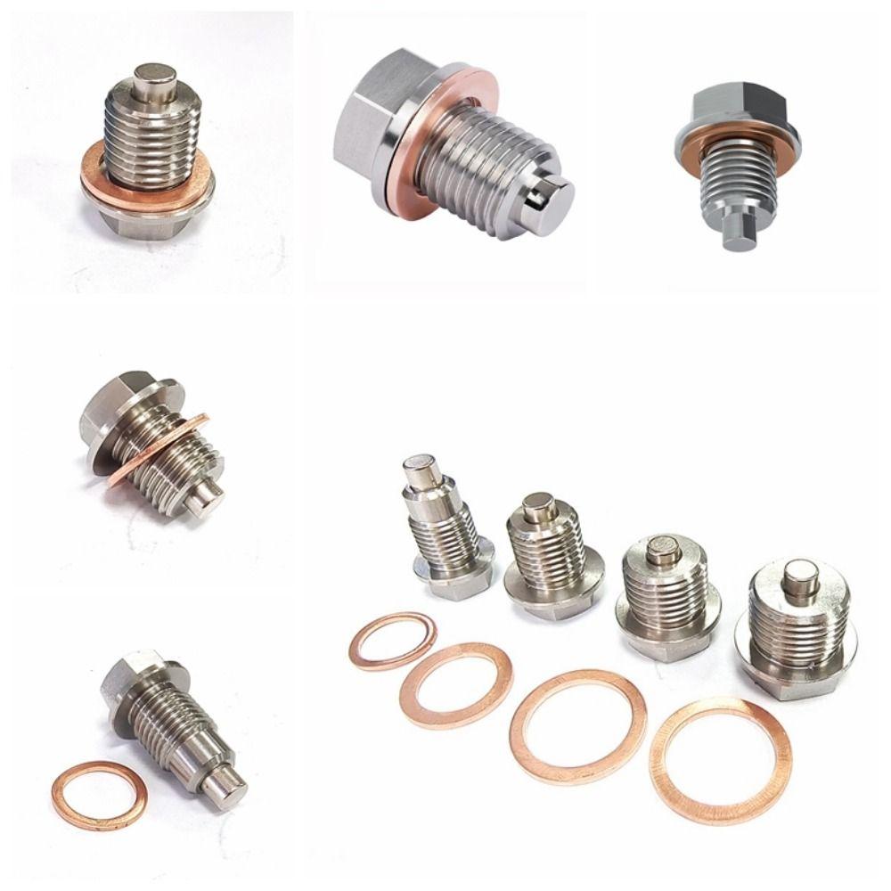 Stainless Steel Oil Drain Plug Magnetic Sump Drain Nut Bolt Lightweight Oil Pan Plug  for Hyundai