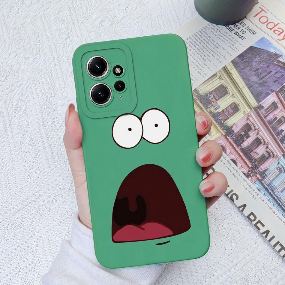 Cases For Xiaomi Redmi Note 12 12S 4G 5G Cute Patterned Liquid Silicone Anti Knock Back Cover For Redmi Note 12 S Funda Bumper