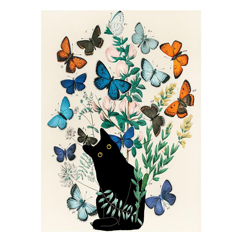 Van Gogh Black Cat Sunflowers Funny Art Matisse Monet Canvas Painting Posters And Prints Wall Pictures For Living Room Decor