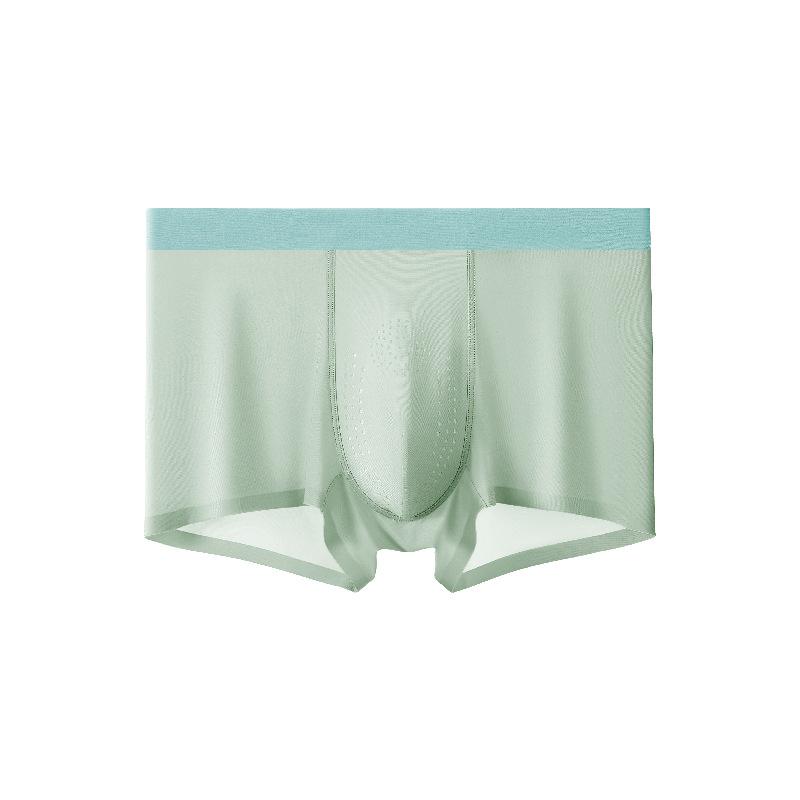 

Бесшовное мужское нижнее белье Ice Silk, дышащие и антибактериальные мужские боксеры, лето 4XL