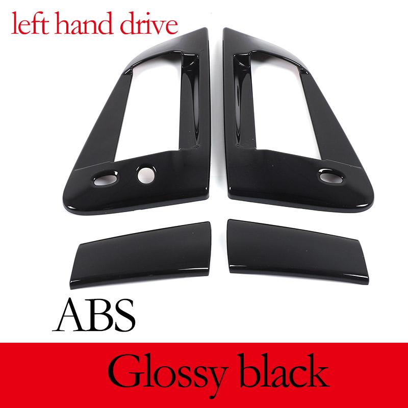 For NISSAN 370Z Z34 2009-2020 Carbon Fiber/Black Car Outer Door Handle Protective Cover Trim Stickers Exterior Accessories