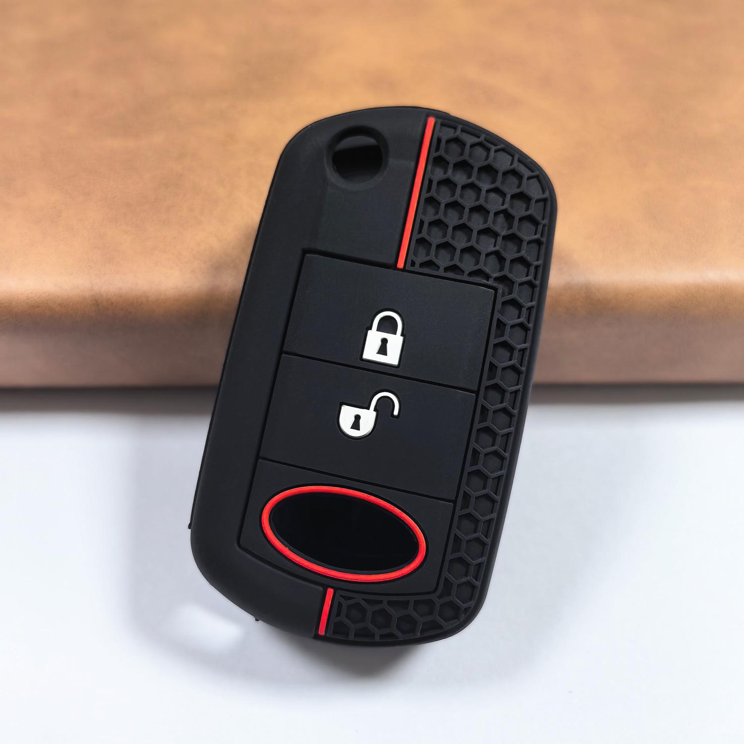 

Silicone Honeycomb Key Cover for Land Rover Discovery 3/4 & Range Rover - 2 Button Folding Remote Protector Default Bulk Packaging