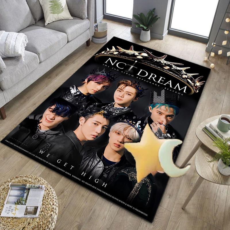 Kpop music Office Rug Chair Mat, Game Carpet, Suitable for Front Door, Bedroom, Living Room, Desk, Holiday Gift