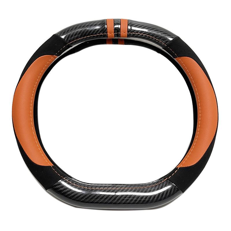 

Carbon Fiber Steering Wheel Cover for Changan UNI-V/K & Nezha V Pro D-Shape 35.5cm Double D