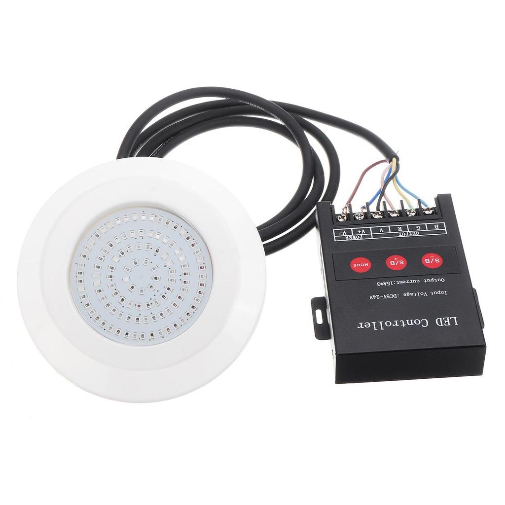 IP68 RGB Dalgıç Işık Sualtı Gece Lambası Açık DC 12 V 108 LED Yüzme Havuzu Işık RGB Beyaz Sıcak Beyaz Su Geçirmez