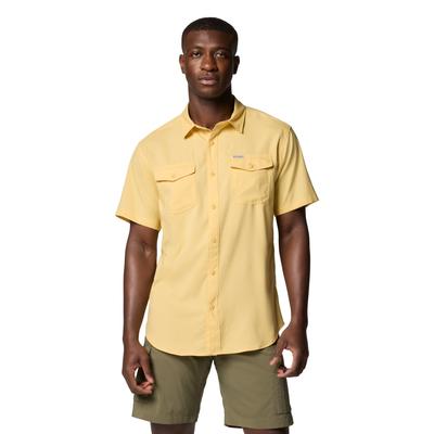 Utilizer II Solid Short Sleeve Shirt, Mens Yellow Shirt