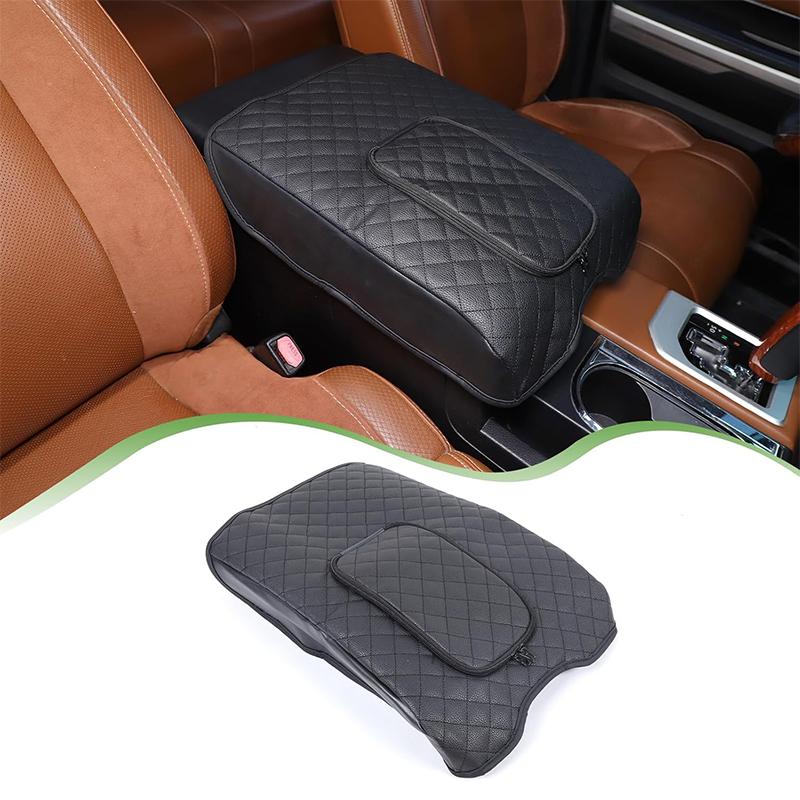 For Toyota Tundra 2007-2021 Car Center Console Armrest Cover Waterproof Leather Armrest Box Cushion Pad Protector Accessories
