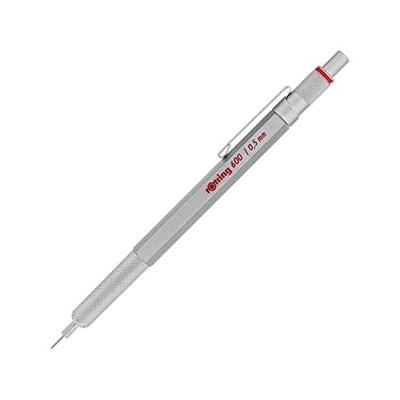 Rotring 600 Mechanical Pencil, 0.5mm, Silver, All-Metal Body, Drafting Compatible