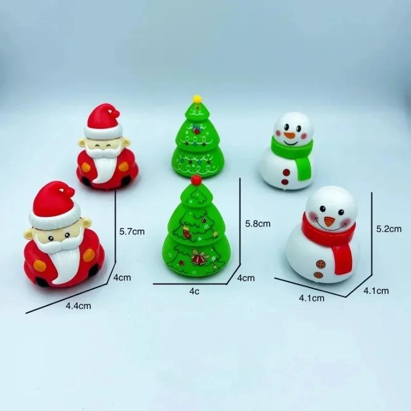 Christmas Pull Back Toy Car Set Santa Snowman Tree Shapes Colorful Stocking Stuffers Party Gift Birthday Holiday Game for Kids