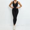 Peach Hip Yoga Jumpsuit: Quick-Dry, Wrinkle-Free, Butt Lift with Stylish Back Design