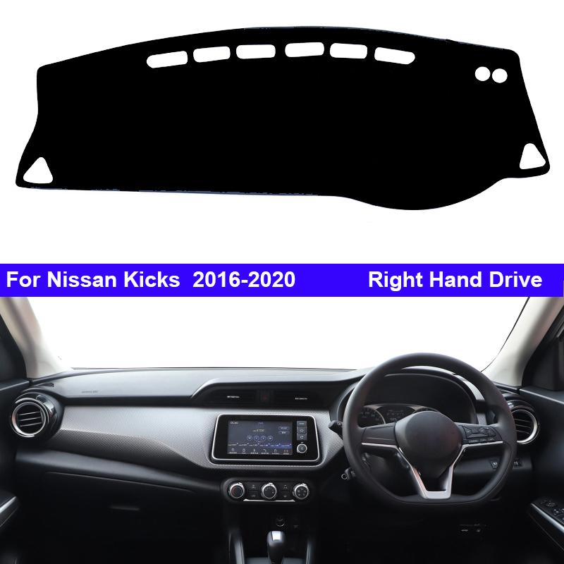 Car Inner Dashboard Cover For Nissan Kicks 2016 2017 2018 2019 2020 Auto Dash Mat Carpet Cape Sun Shade Dashmat  Anti-dirty