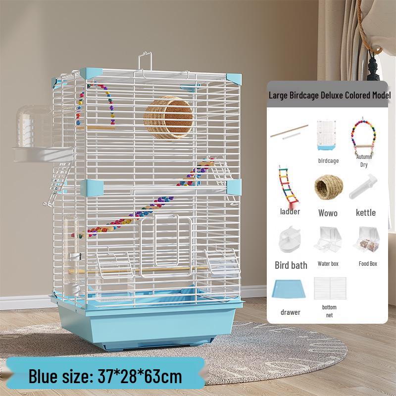 Luxury Birdcage with Breeding Box for Parrots and Budgies - Large Aviary for Cockatiels, Mynas, and More
