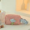 Net Red Cream Velvet Tulip Makeup Bag - High-End, Large Capacity, Portable Storage