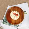 Natural Wooden Tray Round Serving Dinner Plates Sushi Dish For Food Fruit Dessert Bread Snack Platter Container Wood Tableware