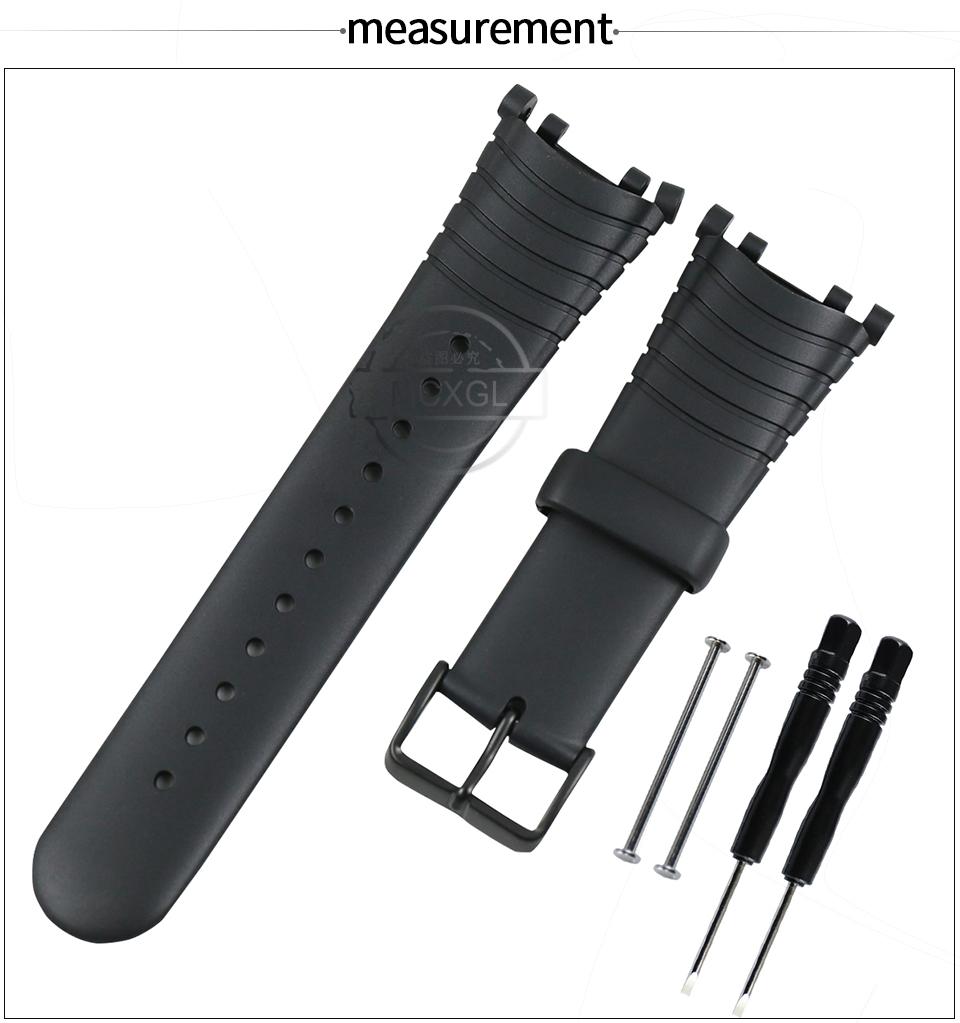 Rubber Strap Suitable for Suunto Vector Men's  Wristband Outdoor Sports Waterproof Watch Band Buckle Screw Tool