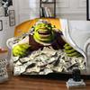 1pc Shrek1 Blanket, Gift, for Men and Women, Soft Blanket, Good for Sofa Bed Couch Travel, Lightweight Flannel Blanket