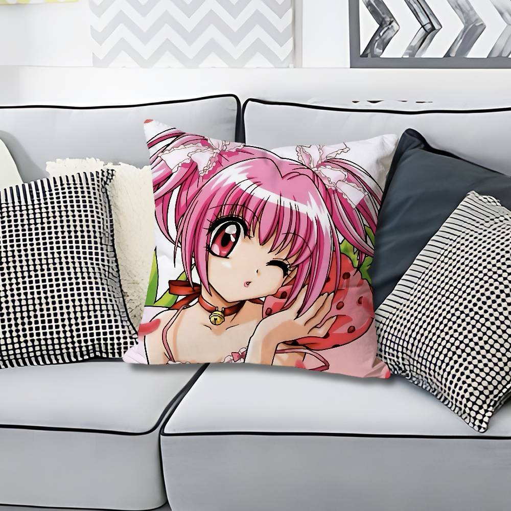 

Cute TTokyo MMew Mew Various Sizes Square Pillow Case For Car Home Bedchamber Decor Custom Valentine gift 30x30cm