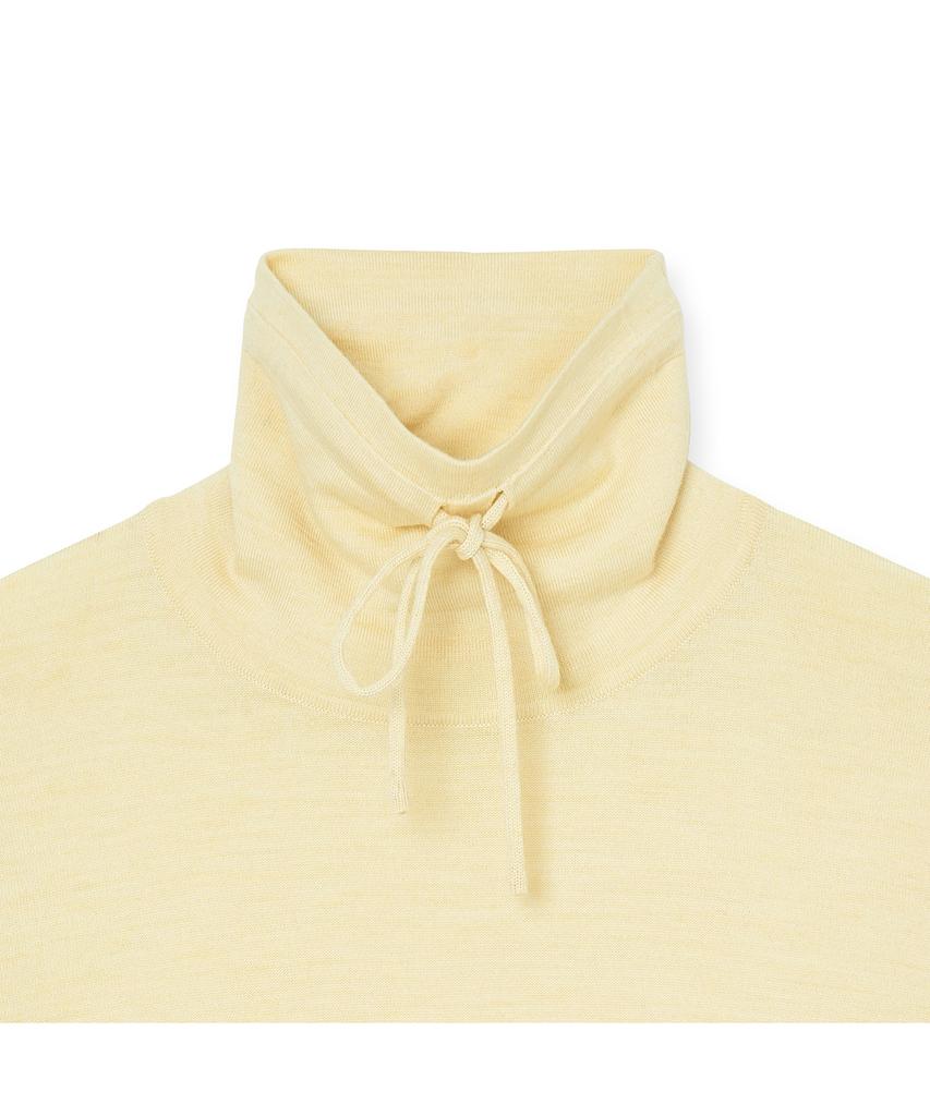 IOLO String Wool Silk Turtleneck_Butter