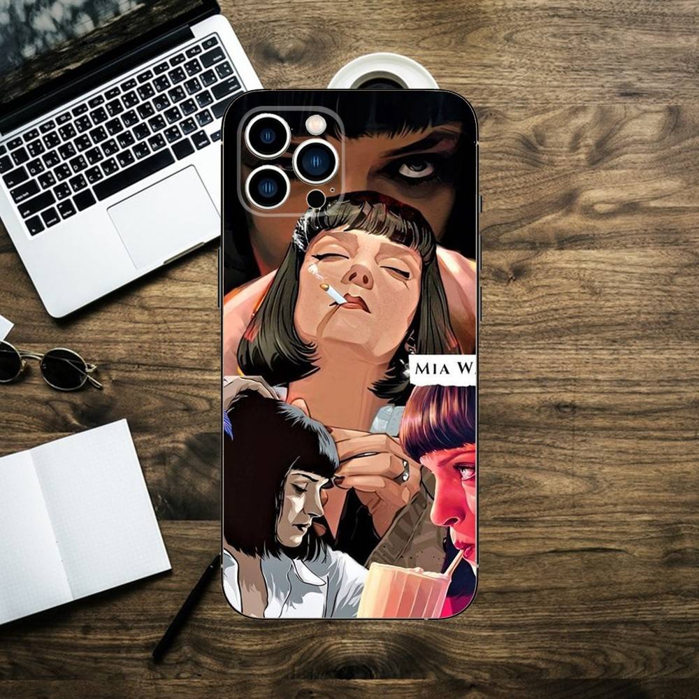 Pulp Fiction Movie Poster Phone Case For iPhone 16,15,14,13,12,11,XS,XR,X,8,7,Pro,Max,Plus,mini Silicone Black Cover