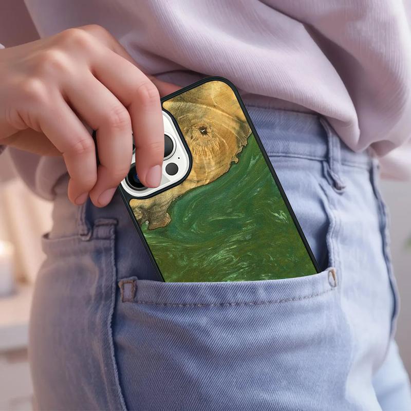 Wood Resin Marble soft Phone Case For iPhone 17 Air 15 16e 14 13 Pro Max Coque 12 11 Pro Max PLUS cover