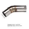 Motorcycle Middle Link Tube, Stainless Steel Exhaust Mid Pipe for Upgrade 60.5mm