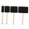 POPETPOP Sponge Paint Brush Set with Wooden Handles for Art and and Crafts 1-Inch Drawing, Painting, Staining, Varnishing,