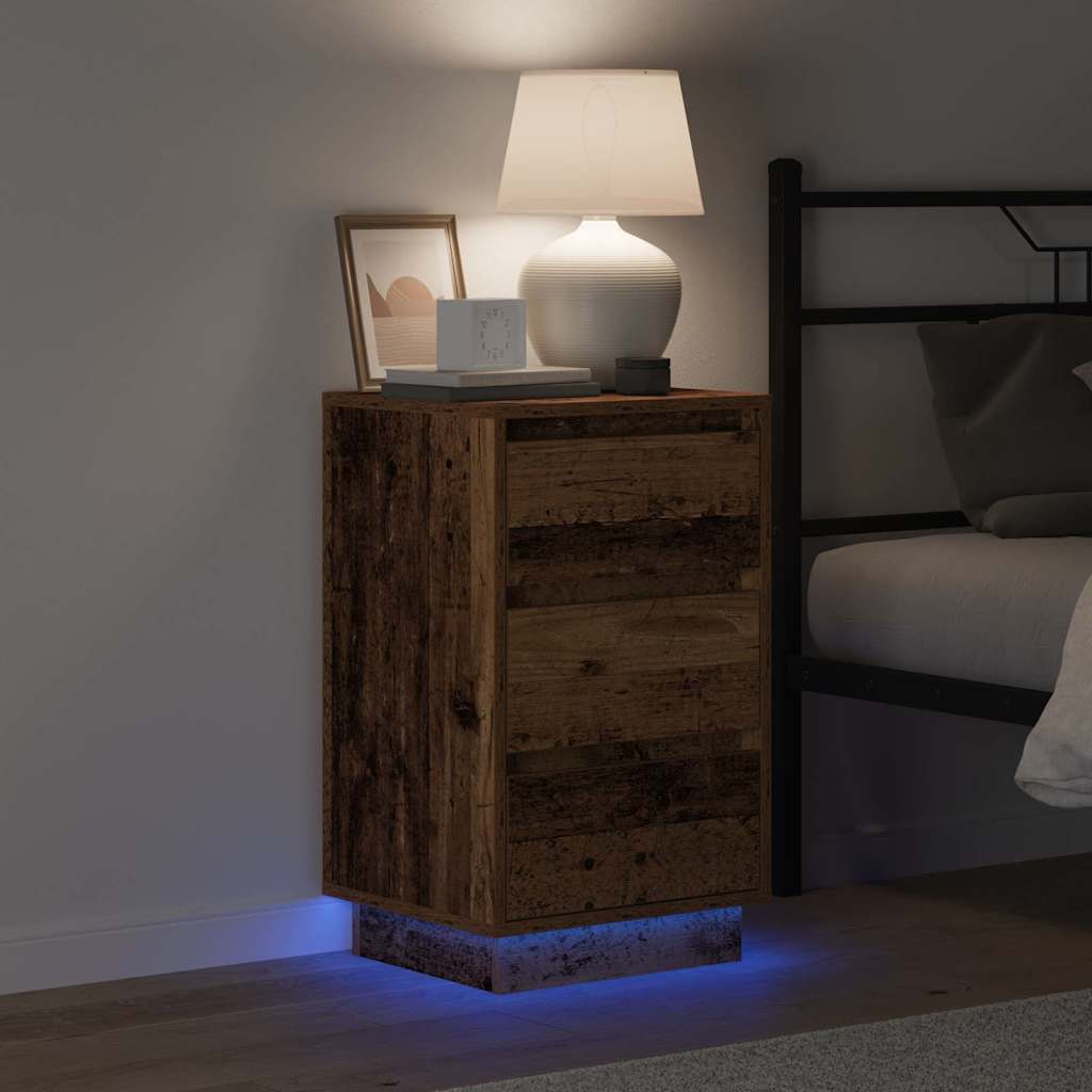 Nightstand Reclaimed Wood Look 39 x 34.5 x 65 cm Engineered Wood