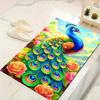 1pc Elegant peacock Design Area Rug - Soft, Anti-Slip, and Durable Gaming Room Decor for Bedroom