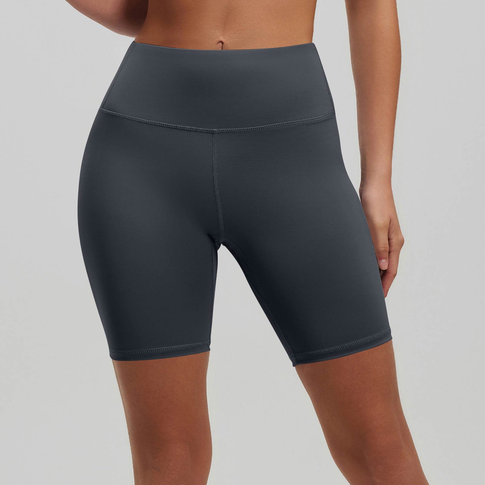 

High Waist Seamless Compression Biker Shorts for Women Stretchy Soft Fabric Tummy Control Workout Yoga Shorts XL