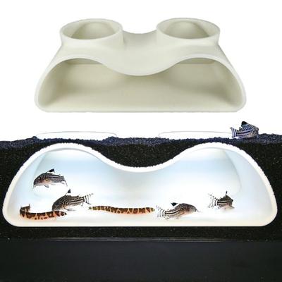 Aquarium Unterirdischen Tunnel Höhle Natürliche Kurve Zwei Loch Anzeige Fisch Garnelen Versteck