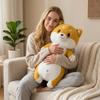 Soft Plush Dog Shaped Body Pillow Long Stuffed Animal Cushion for Home Use Comfortable Support and Decorative Plush Toy for Relaxation