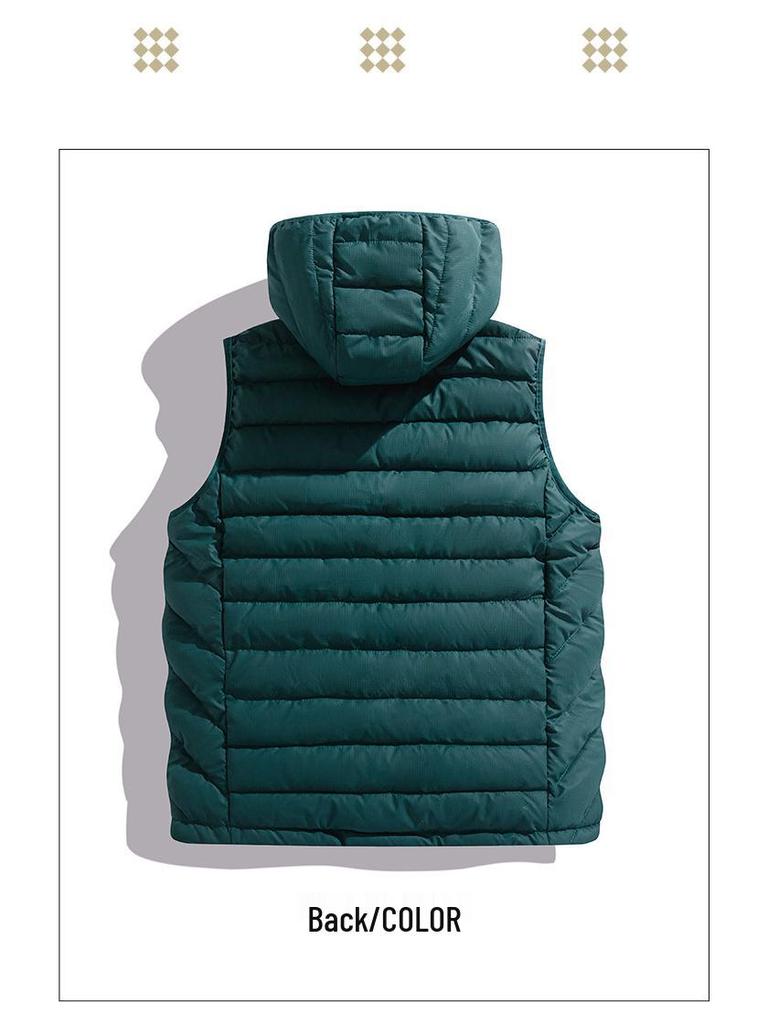 2025 Podzim/Zima Pánská Lehká Teplá Bavlněná Vesta Bez Rukávů - Trendy Módní Styl