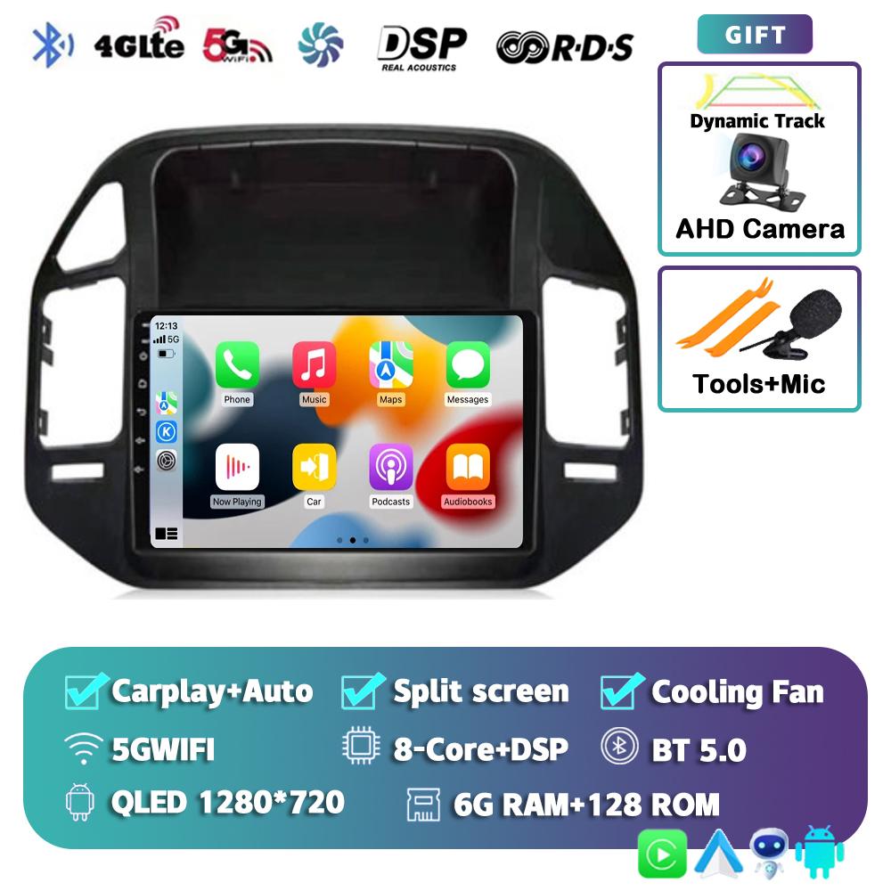 Android 14 Carplay Auto Car Radio For Mitsubishi Pajero 3 V70 V60 1999-2006 Multimedia Video Player Navigation GPS Stereo 2din