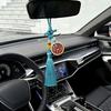 Vintage Copper Coin Car Charm Chinese Style Car Rearview Mirror Hanging Decoration Feng Shui Ornament Pendant Interior Accessories