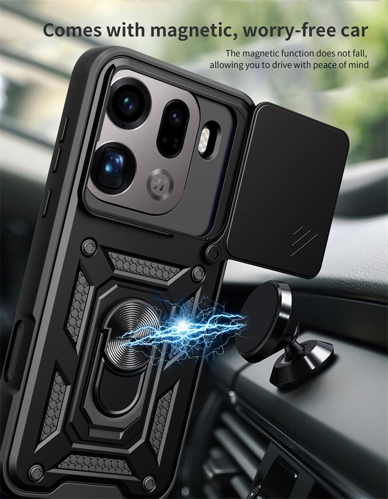 Ochranný kryt na objektiv fotoaparátu pro OPPO Find X9 X9Pro 5G Pouzdro s magnetickým kovovým kroužkem pro auto Stojan Zadní kryt pro Oppo Find X9 Pro X 9 Funda