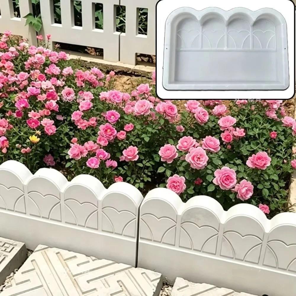 Reusable Garden Fence Mold Plum Blossom Shape Brick Mold DIY Flower Bed Mold Fish Pond