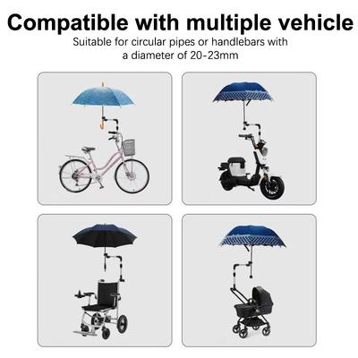 Wheelchair Umbrella Attachment Wheelchair Stroller Umbrella Attachment Stainless Steel Handle Holder Clamp Supporter Connector