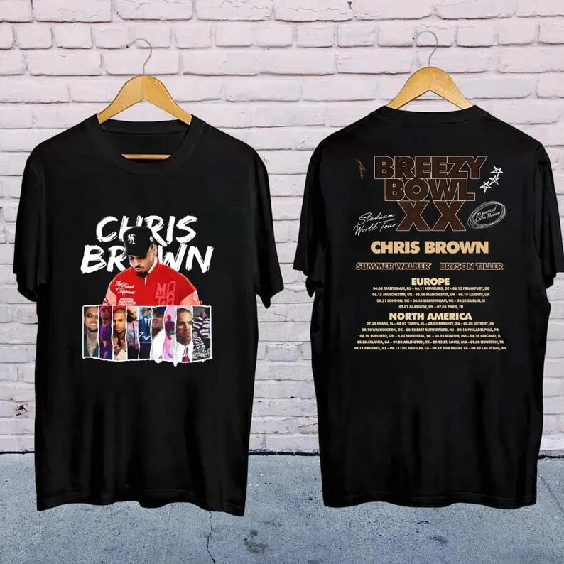 Chris Brown Graphic Shirt, 2026 Chris Brown Breezy Bowl XX Tour T-Shirt S-4XL High-end Luxury Is for Both Men and Women Top