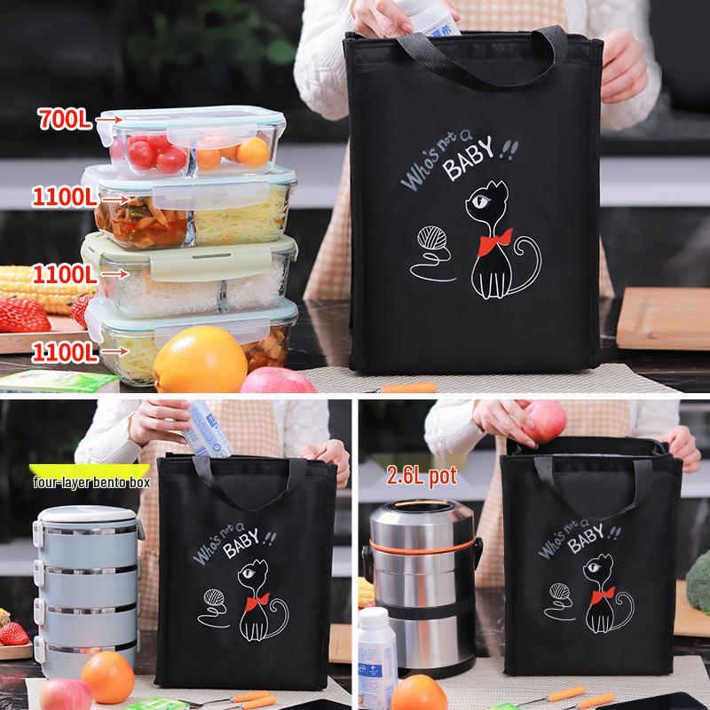 Bento Thick Foil Insulated Aluminum Lunch Bag Large And Portable