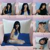 A-Aitana Ocanaa Singer Cushion Cover Natural Linen Pillow Case Double-Sided Print Decorative Sofa Pillowcase Home Decor Gift