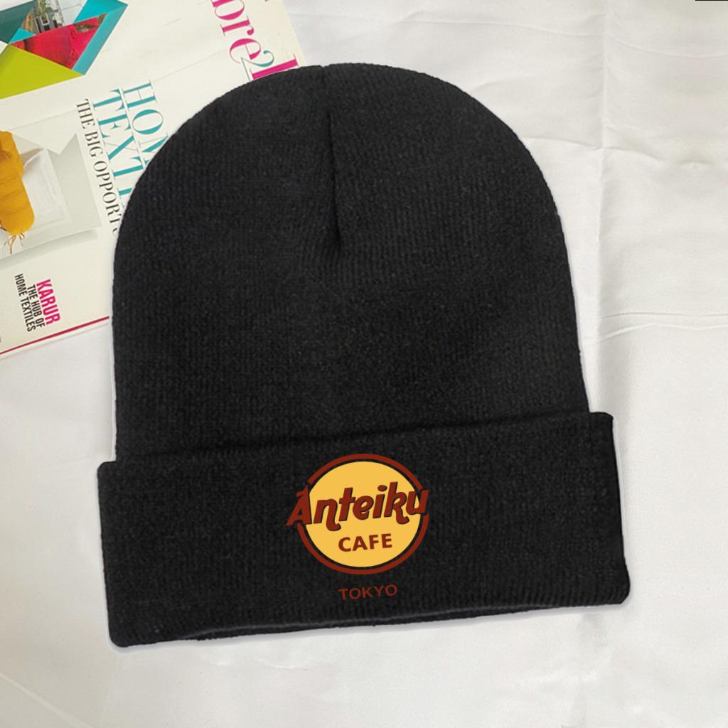 Anteiku Coffee Tokyo Ghoul Japanese Anime Kaneki Ken Knitted Hat Women's Unisex's Beanies Autumn Winter Hats Warm Melon Cap