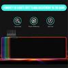 LED Gaming Mouse Pad Large Glowing LED Mousepad Antislip Rubber Base Computer Keyboard Desk Mouse Mat for Gaming