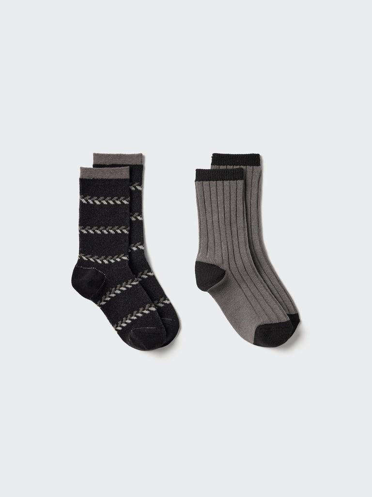 Uniqlo Kids Heattech Socks 2p  Fair Isle 