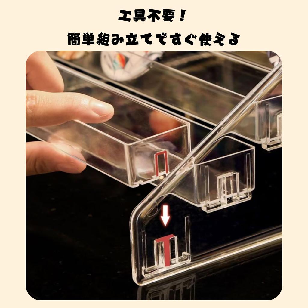 NASSIA Figure Display Shelf, Acrylic Case, Rack, Pedestal, Staircase, Storage, Display (6 Tiers)