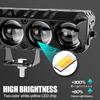 1/2pcs 5 Lens LED Light Spotlight Headlights White Yellow High Low Beam Driving Lamp 12V-80V Motorcycles Dirt Bike Trucks SUVs UTV ATV