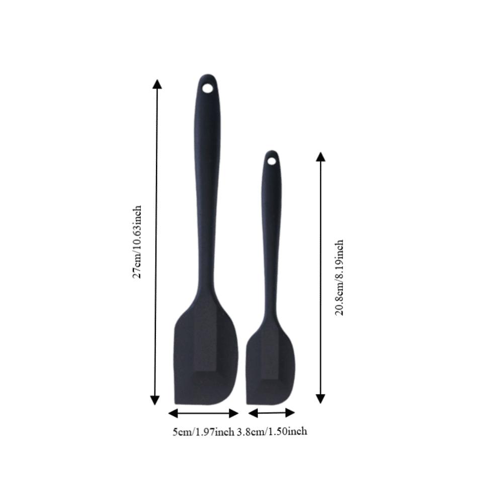 2pcs Long Handle Silicone Spatula Silicone Baking Spatula Set Silicone Butter Spatula Cooking Class