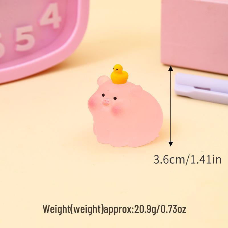 Набор: DIY Светящийся Мультяшный Свинья Смоляное Украшение Брелок и Ремешок для Телефона