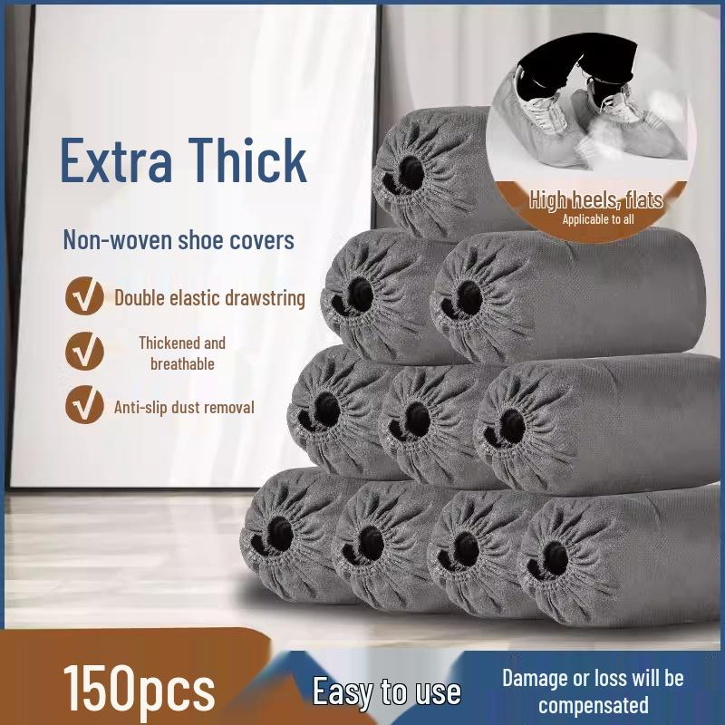 Disposable Non-Slip Indoor Overshoes for Adults and Children - Thickened, Anti-Static, Wear-Resistant, Non-Woven Foot Covers for Guests